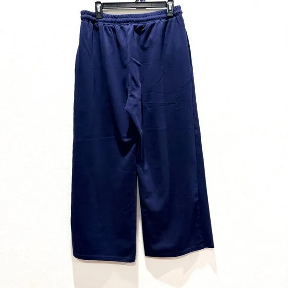 Cider Matched Two-Piece Set straight leg crop top dark navy size XL - Picture 2 of 10